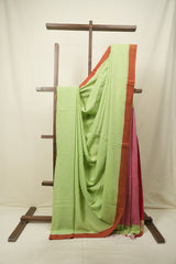 Pista Bengal Cotton Saree - SRPBCS187