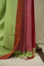 Pista Bengal Cotton Saree - SRPBCS187