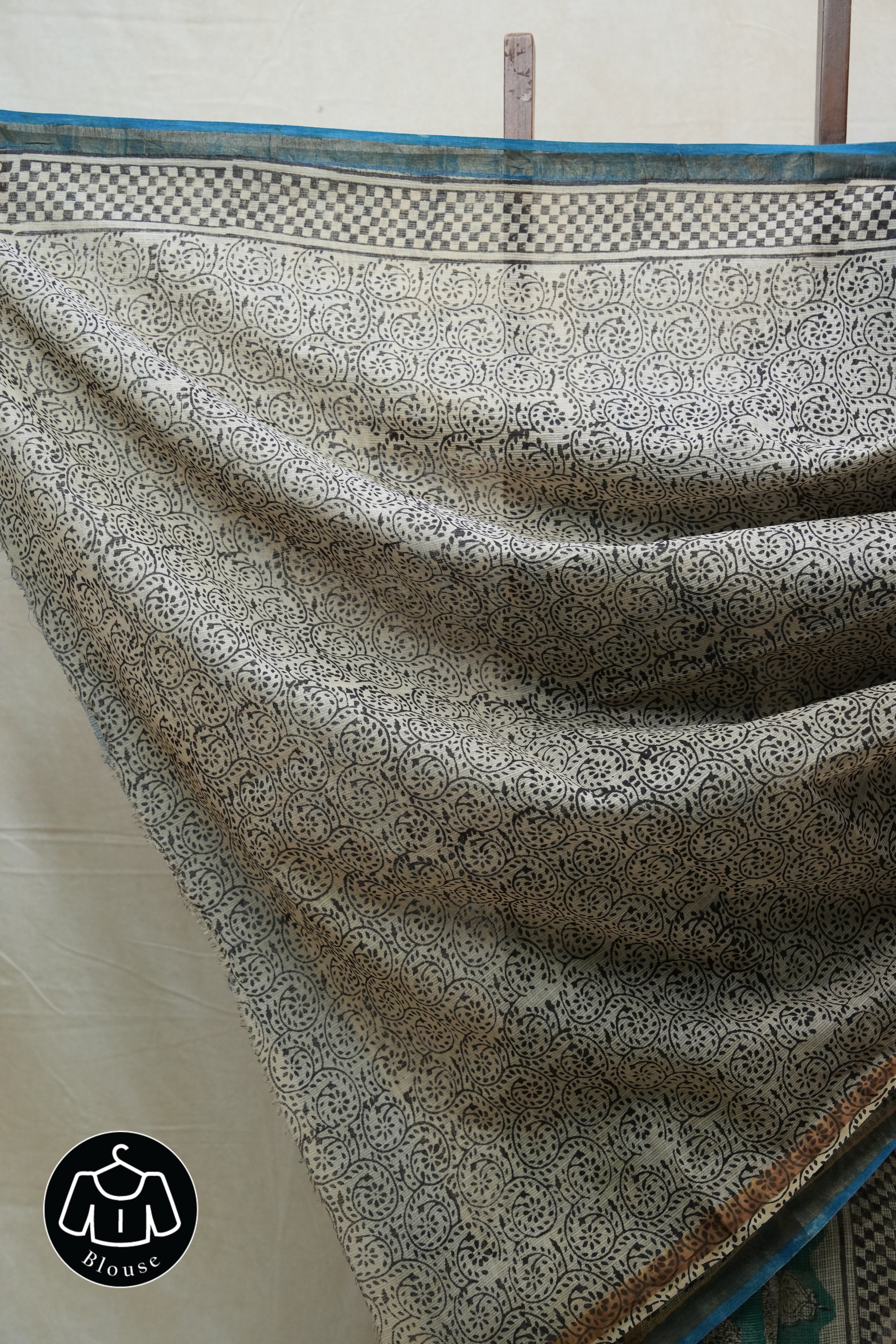 Green HBP Kota Doria Saree - SRGKDS156