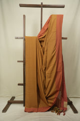 Mustard Cotton Ilkal Saree - SRMCIS1059