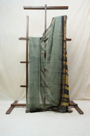Green HBP Kota Doria Saree - SRGKDS149