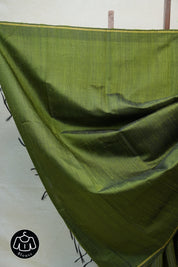 Green Raw Silk Saree - SRGRSS657