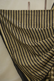 Black Olive Green HBP Cotton Saree - SRBOGCS2911