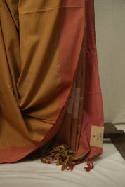 Mustard Cotton Ilkal Saree - SRMCIS1059