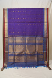 Purple Gadwal Cotton Silk Saree - SRPGCSS169