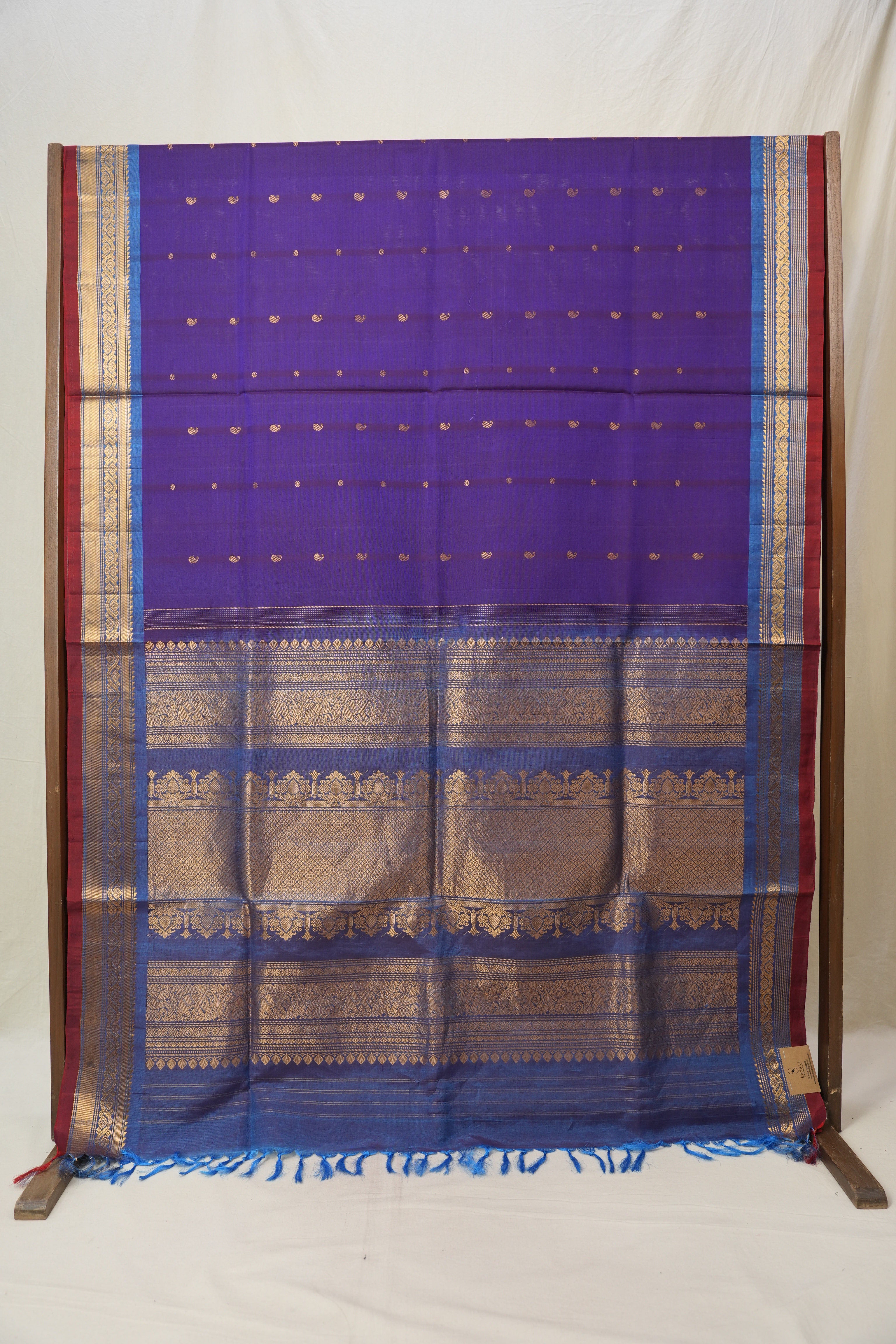 Purple Gadwal Cotton Silk Saree - SRPGCSS169