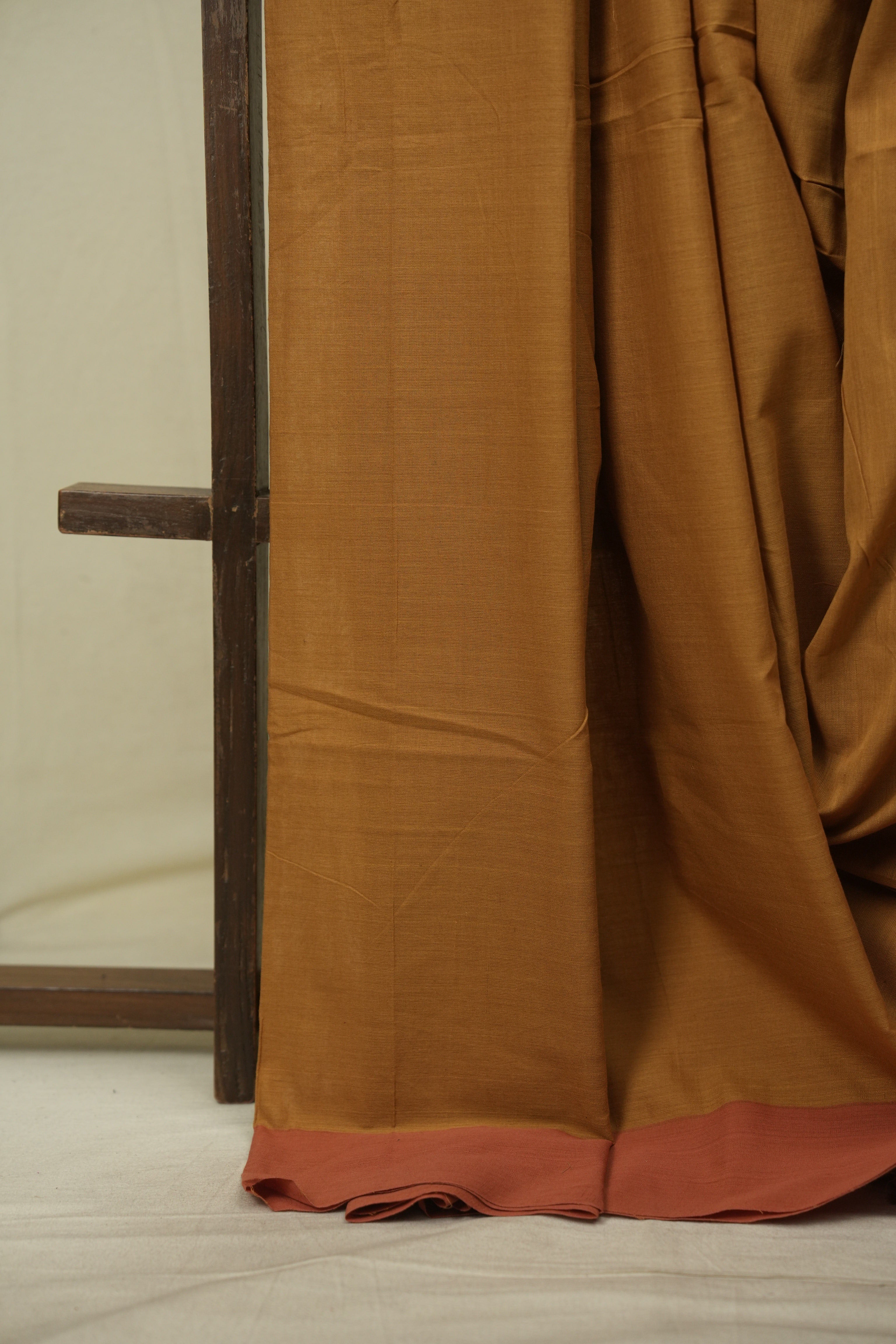 Mustard Cotton Ilkal Saree - SRMCIS1059