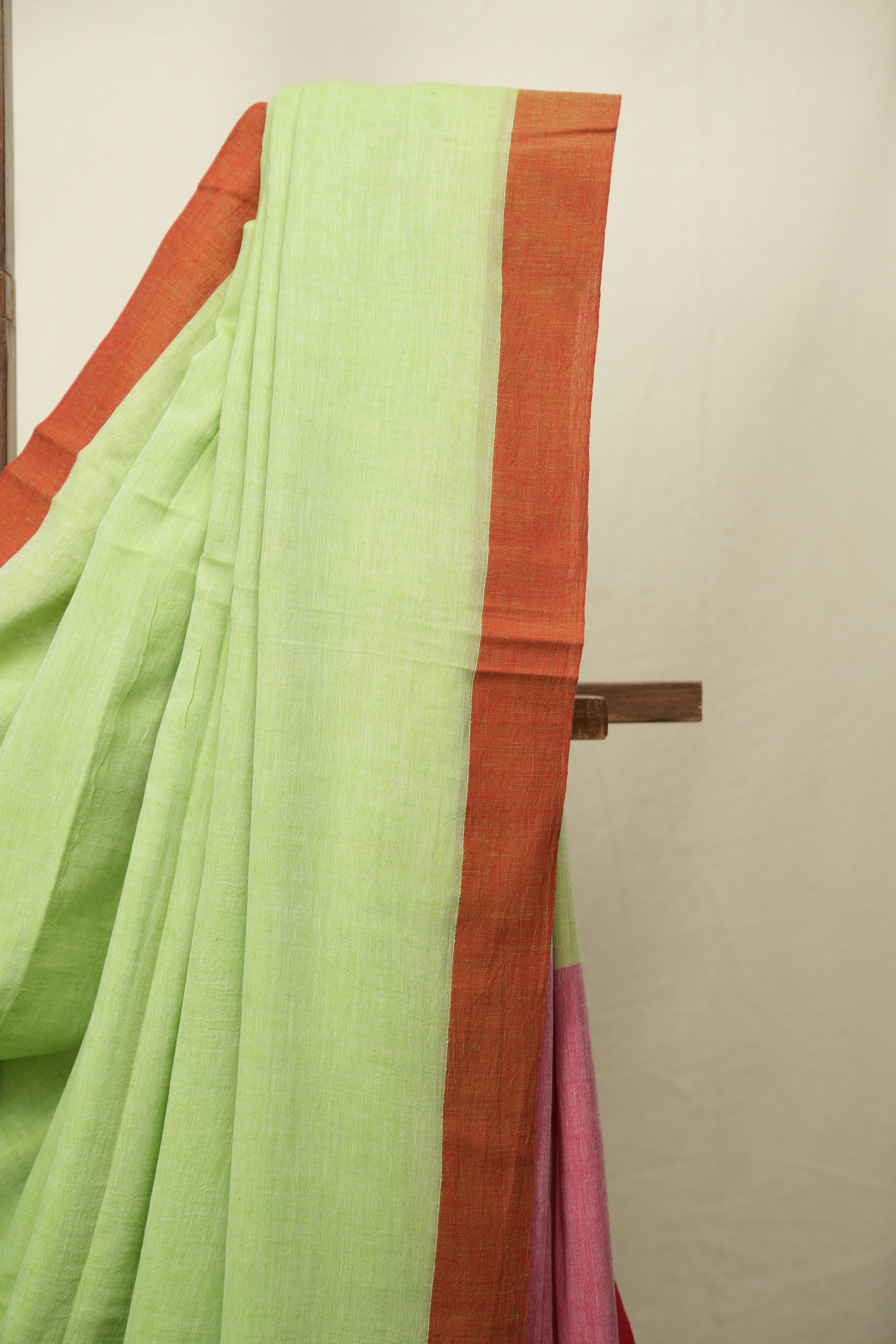 Pista Bengal Cotton Saree - SRPBCS187