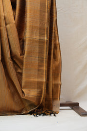 Golden Raw Silk Saree - SRGRSS662