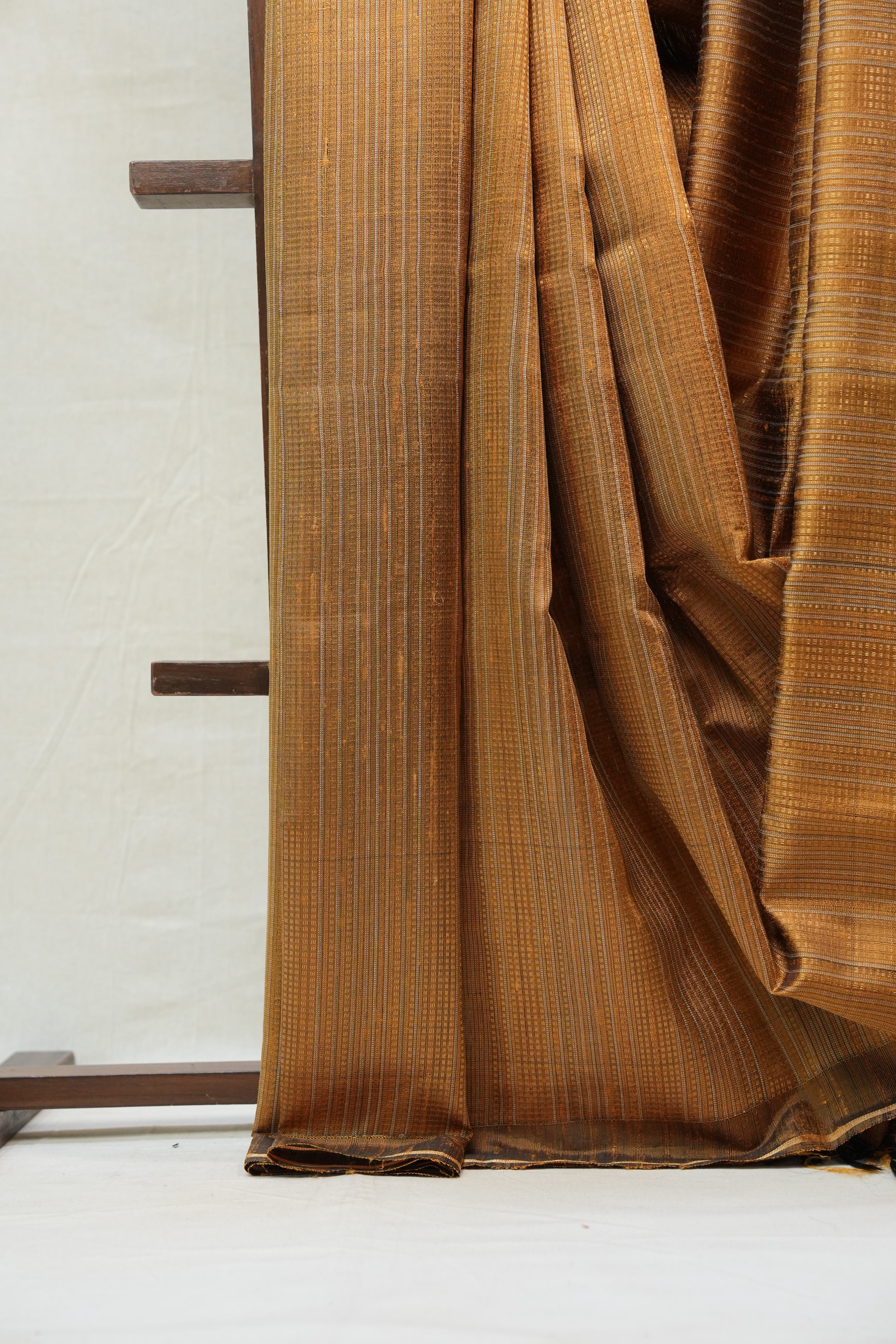 Golden Raw Silk Saree - SRGRSS662