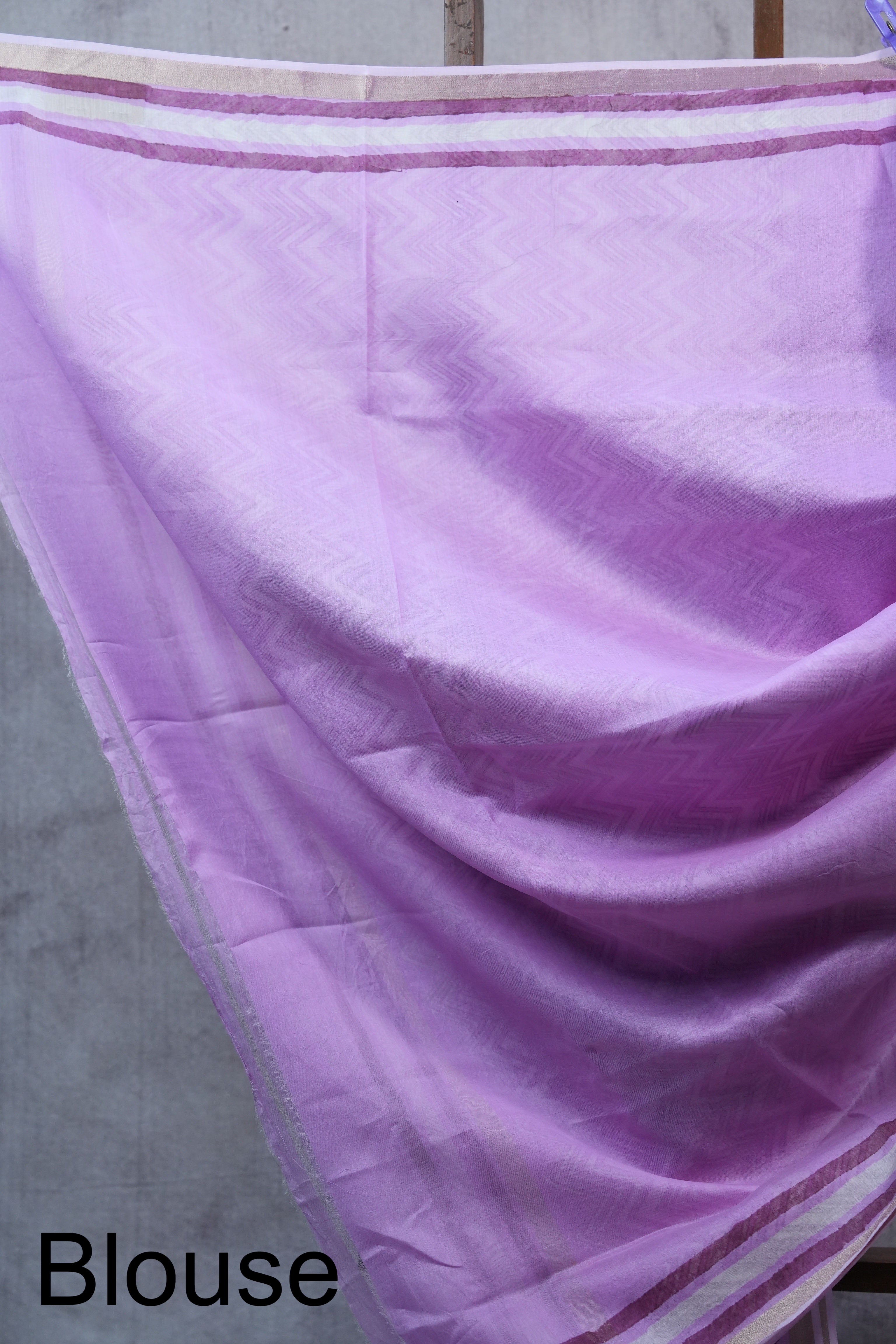 Lilac HBP Cotton Silk Saree With Chanderi Border - SRLCSS997
