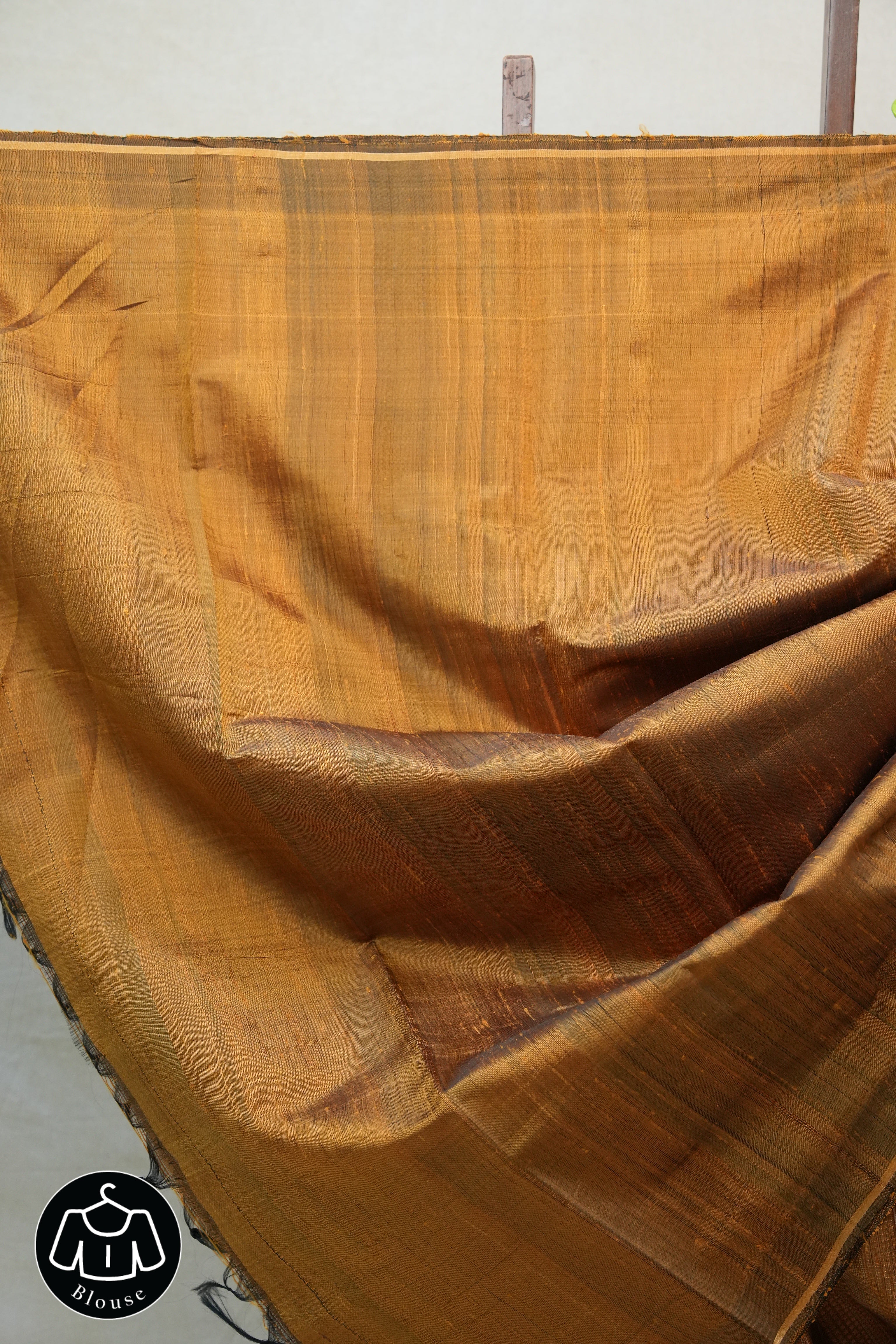 Golden Raw Silk Saree - SRGRSS662
