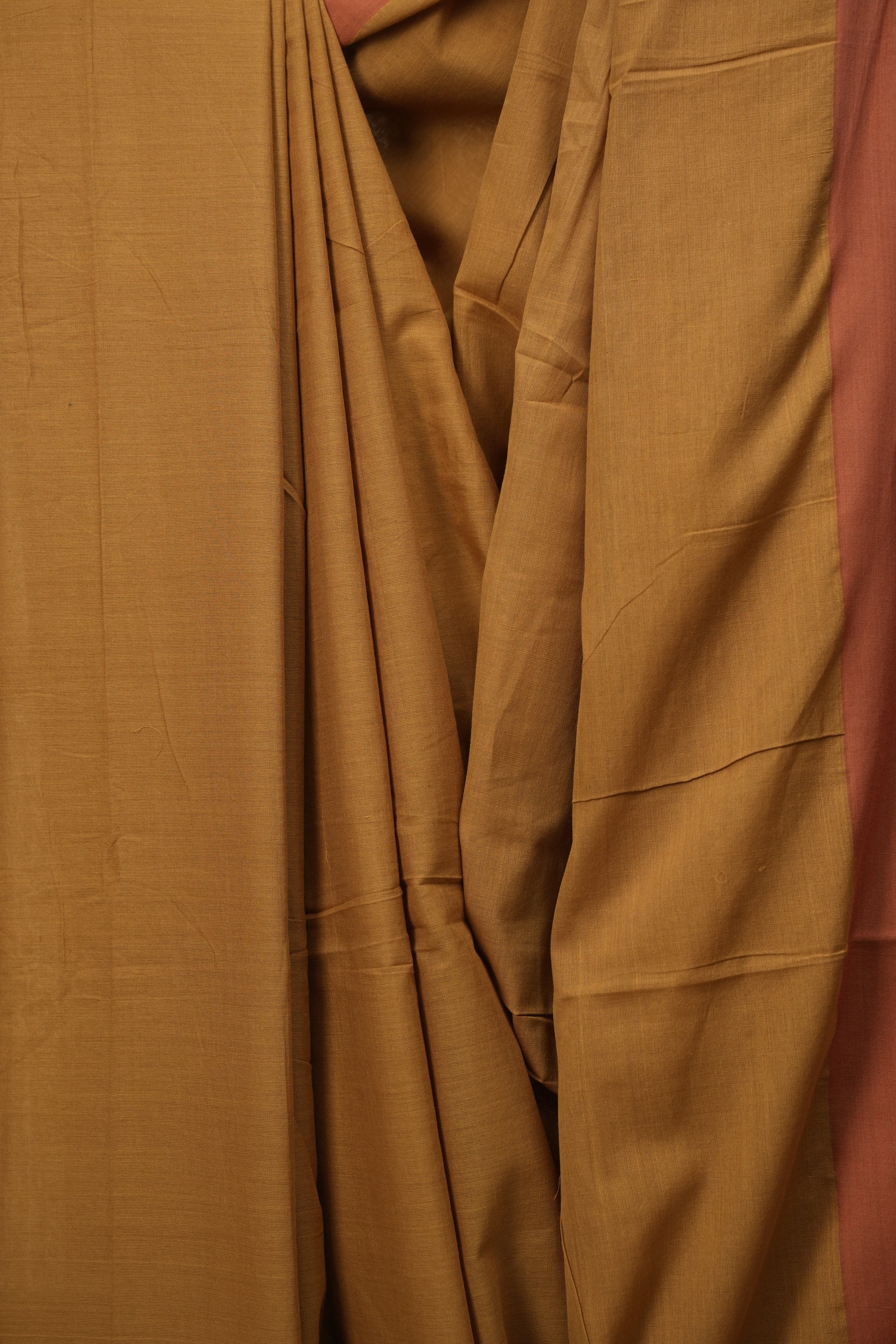 Mustard Cotton Ilkal Saree - SRMCIS1059