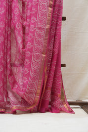 Pink HBP Kota Doria Saree - SRPKDS146