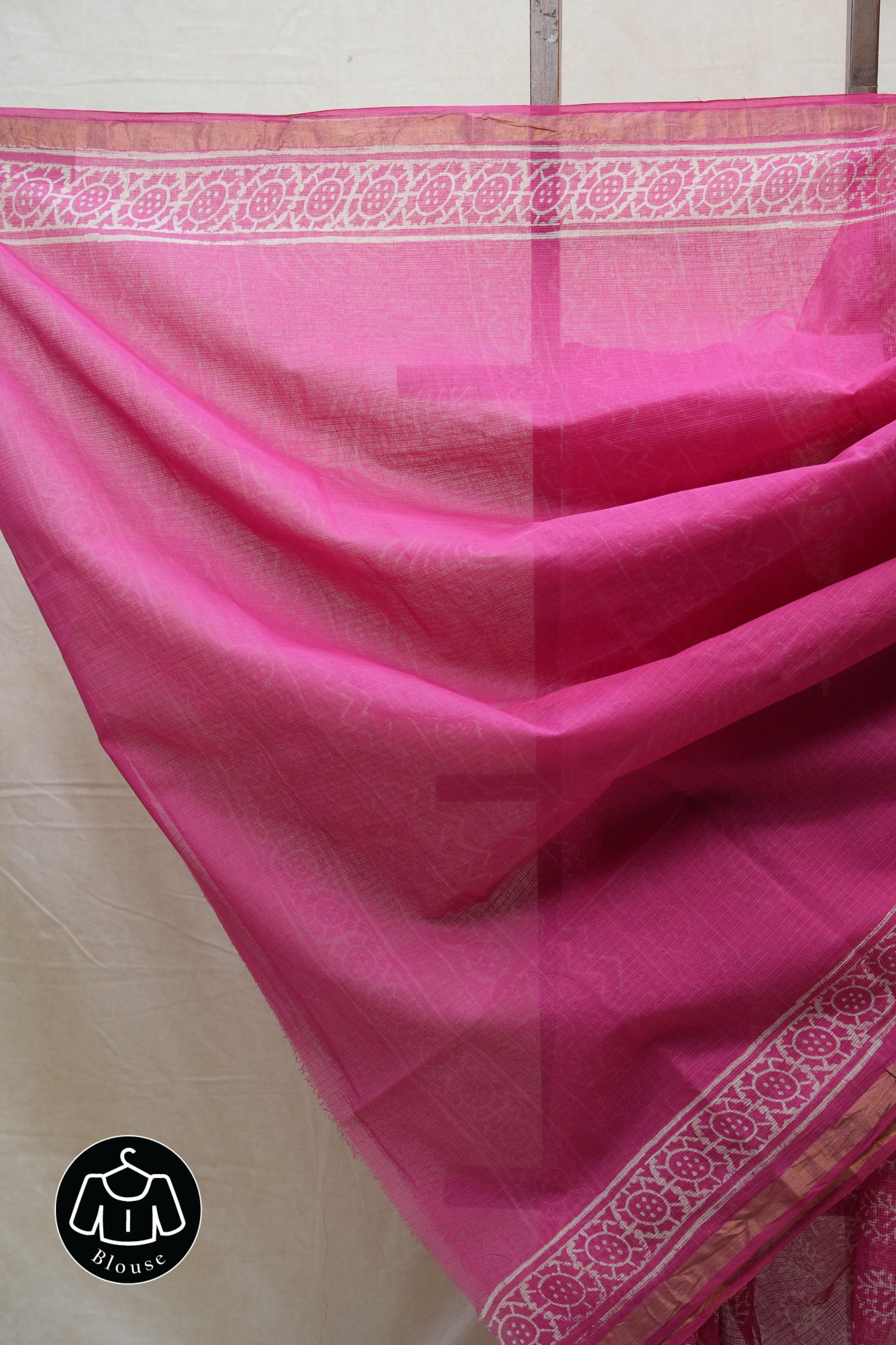 Pink HBP Kota Doria Saree - SRPKDS146