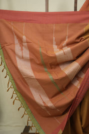 Mustard Cotton Ilkal Saree - SRMCIS1059