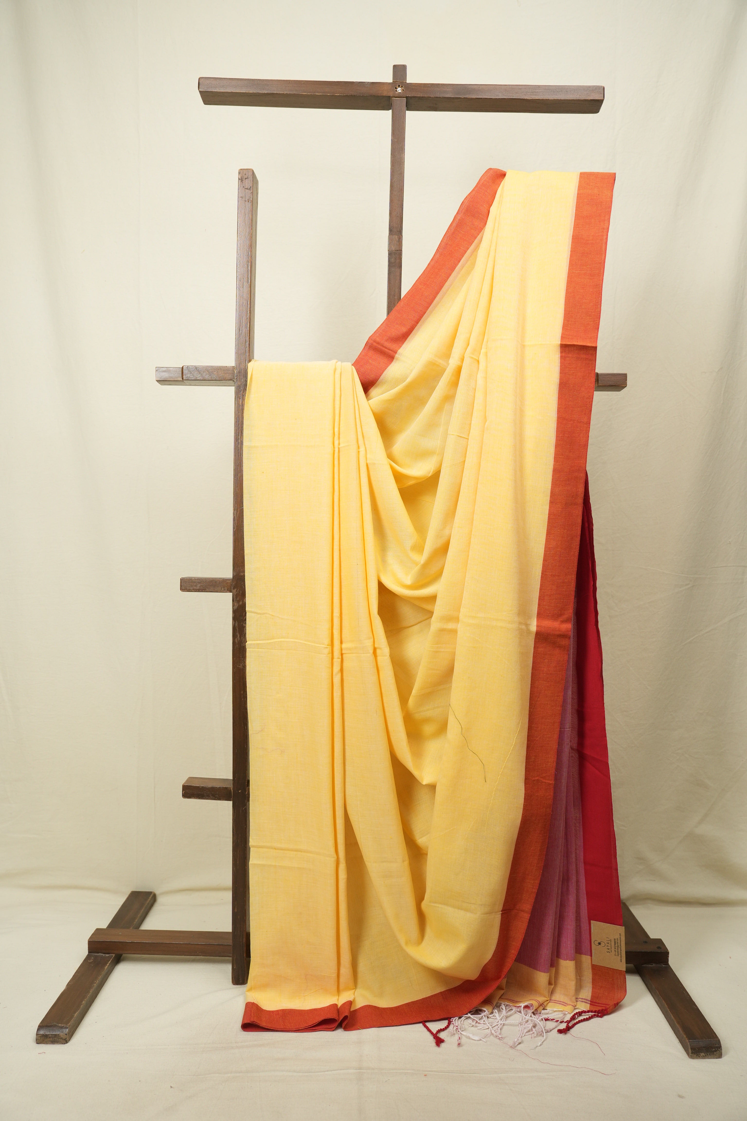Yellow Bengal Cotton Saree - SRYBCS194