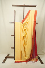 Yellow Bengal Cotton Saree - SRYBCS194