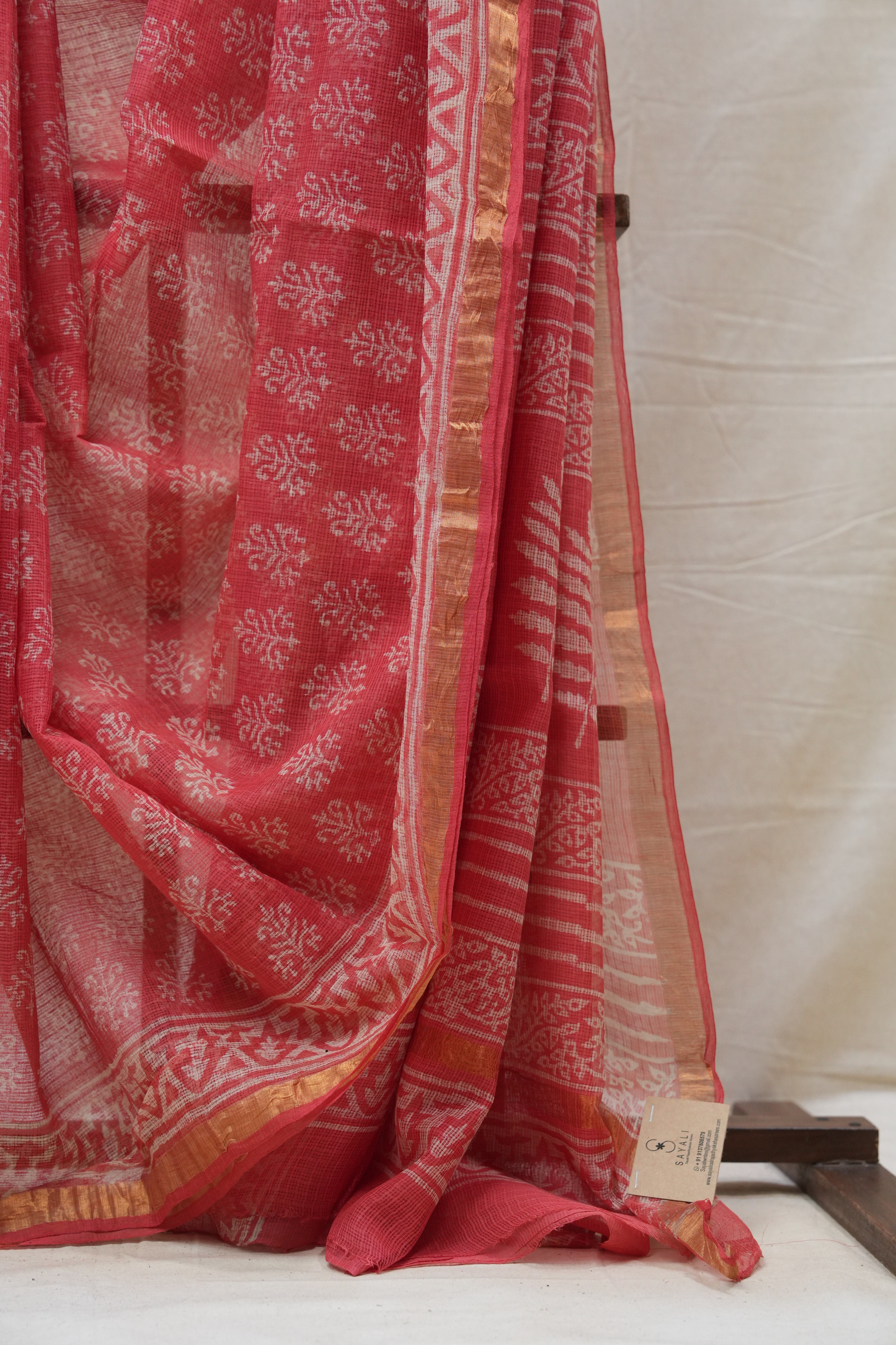 Red HBP Kota Doria Saree - SRRKDS144