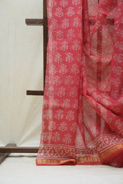 Red HBP Kota Doria Saree - SRRKDS144