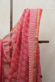 Red HBP Kota Doria Saree - SRRKDS144