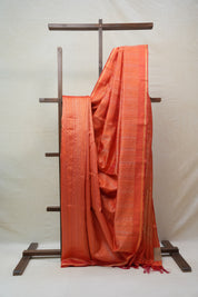 Orange Raw Silk Saree - SRORSS666