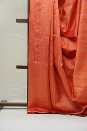 Orange Raw Silk Saree - SRORSS666
