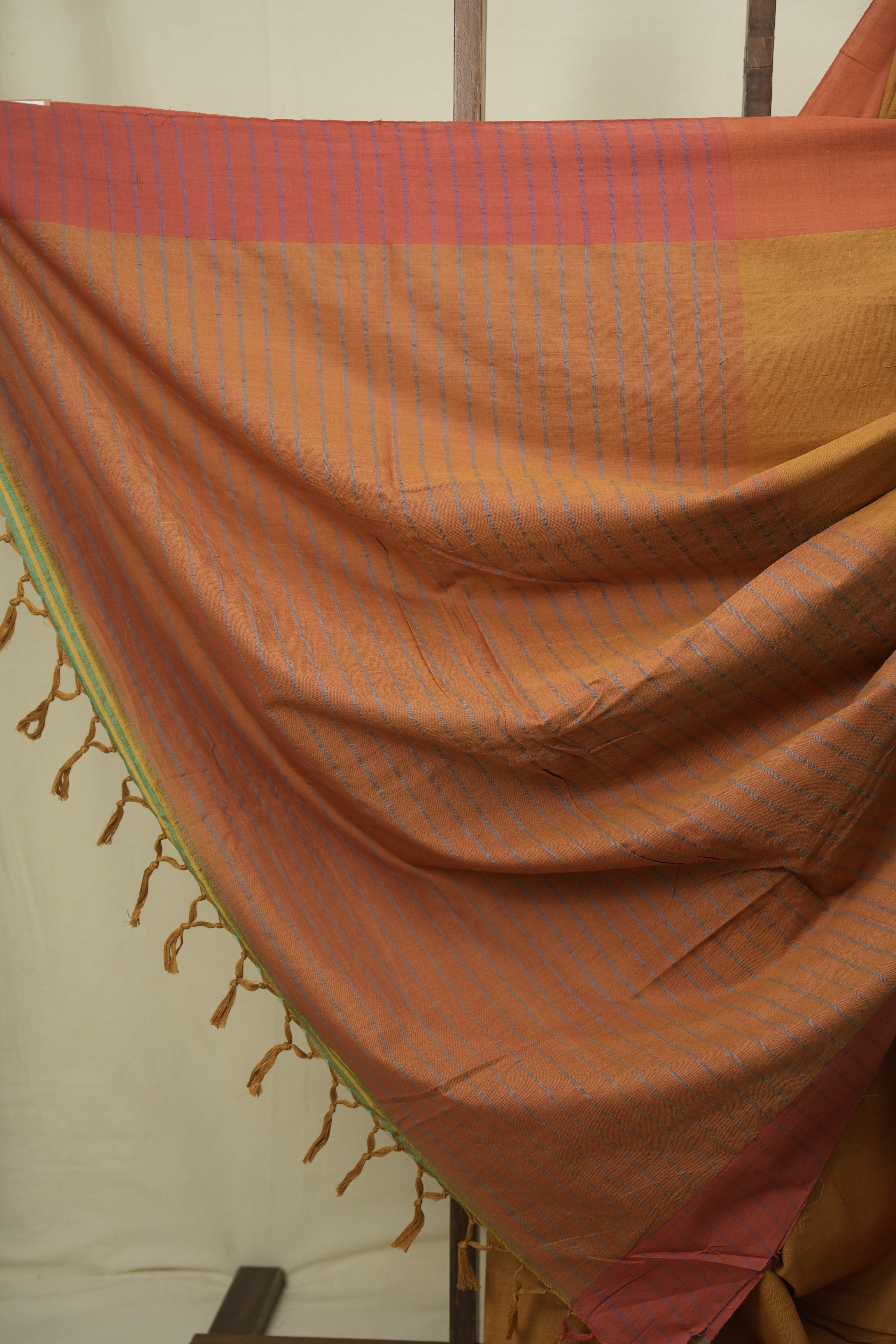 Mustard Cotton Ilkal Saree - SRMCIS1059