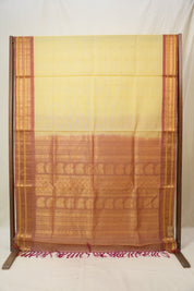 Lime Yellow Gadwal Cotton Silk Saree - SRLYGCSS150