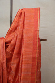 Orange Raw Silk Saree - SRORSS666