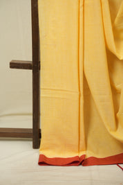 Yellow Bengal Cotton Saree - SRYBCS194