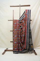 Maroon HBP Cotton Saree - SRMCS2558