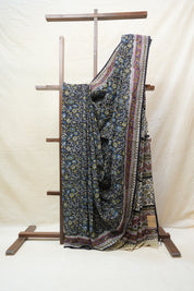 Black HBP Cotton Saree - SRBCS2559