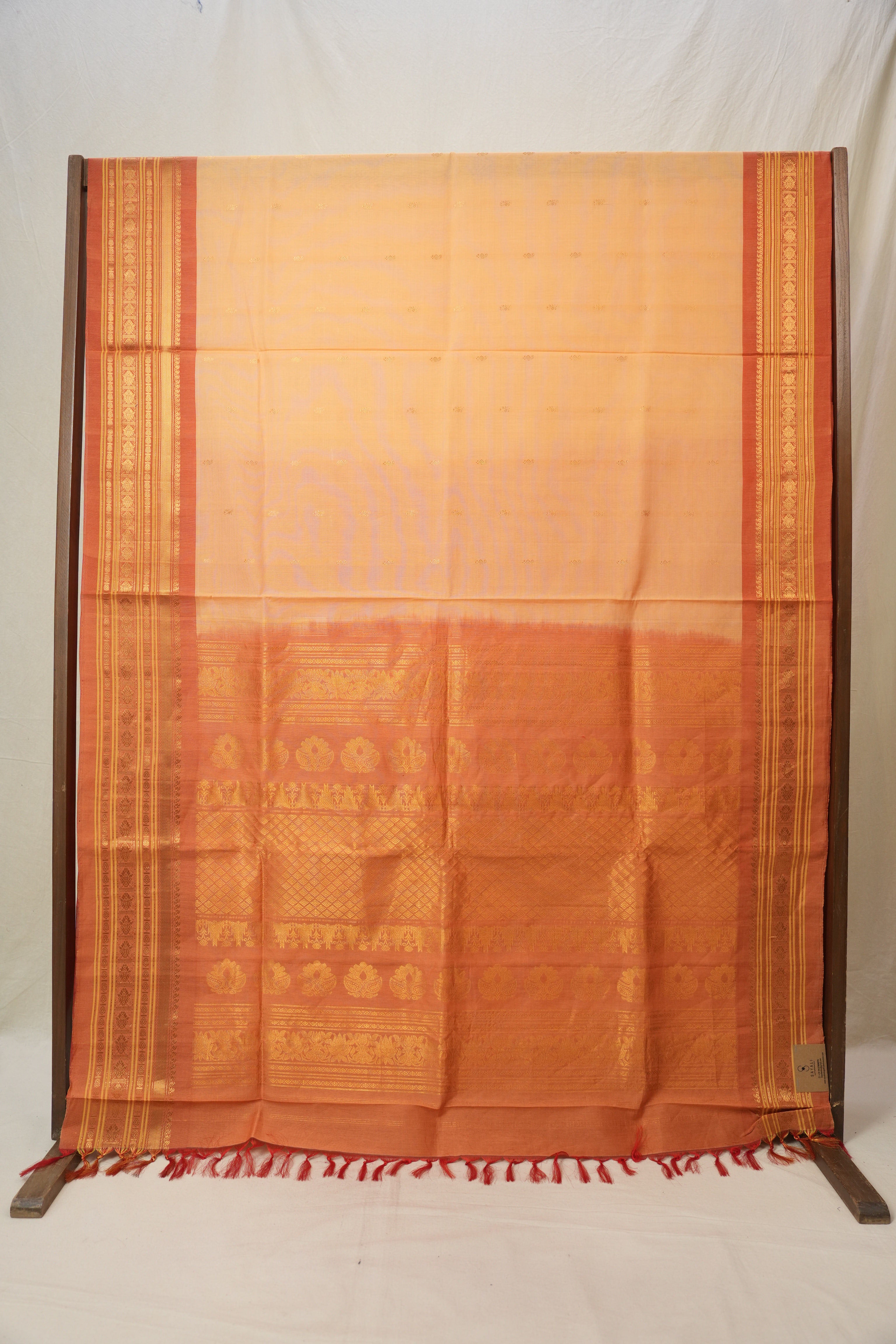 Peach Gadwal Cotton Silk Saree - SRPGCSS148