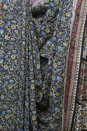 Black HBP Cotton Saree - SRBCS2559