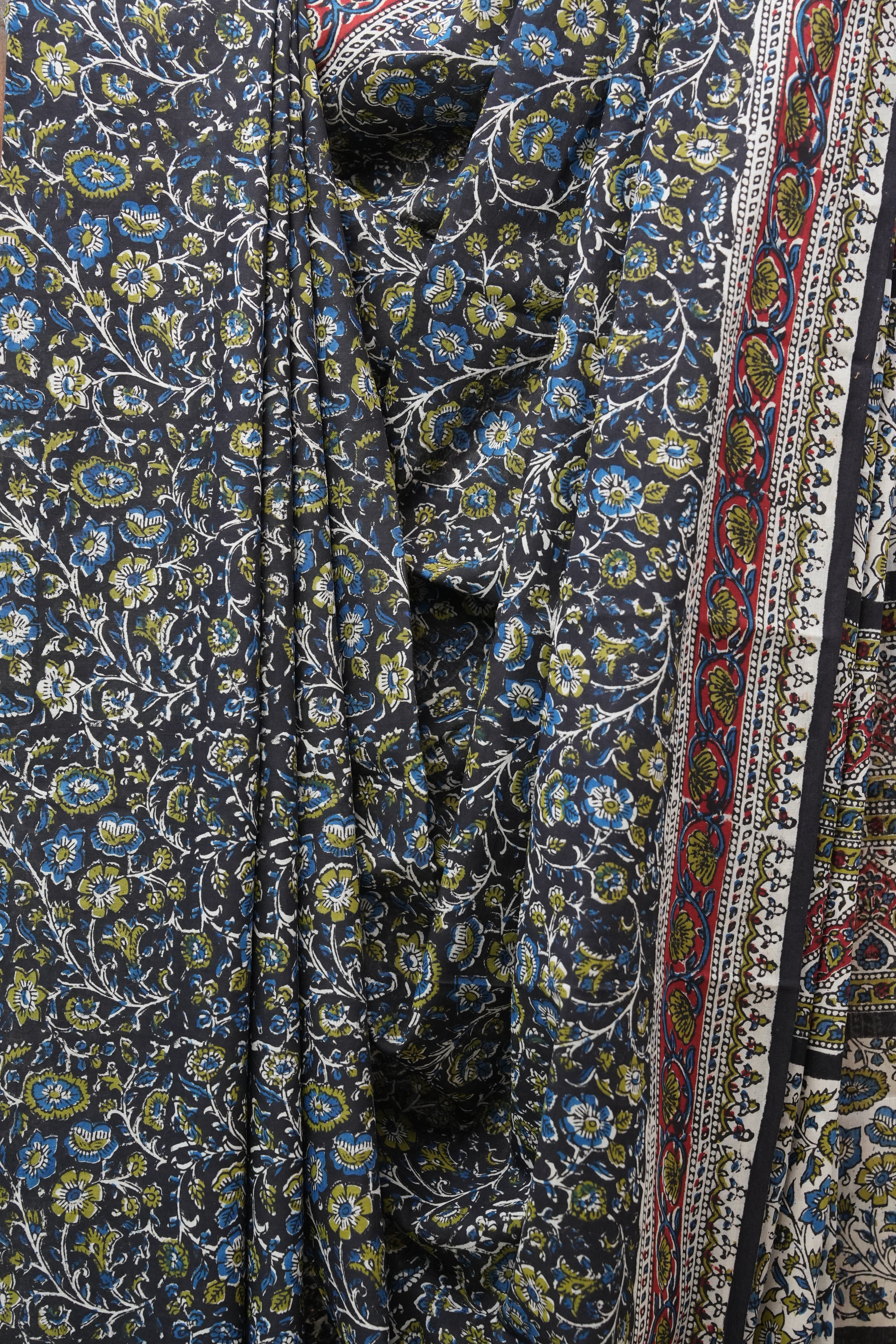 Black HBP Cotton Saree - SRBCS2559