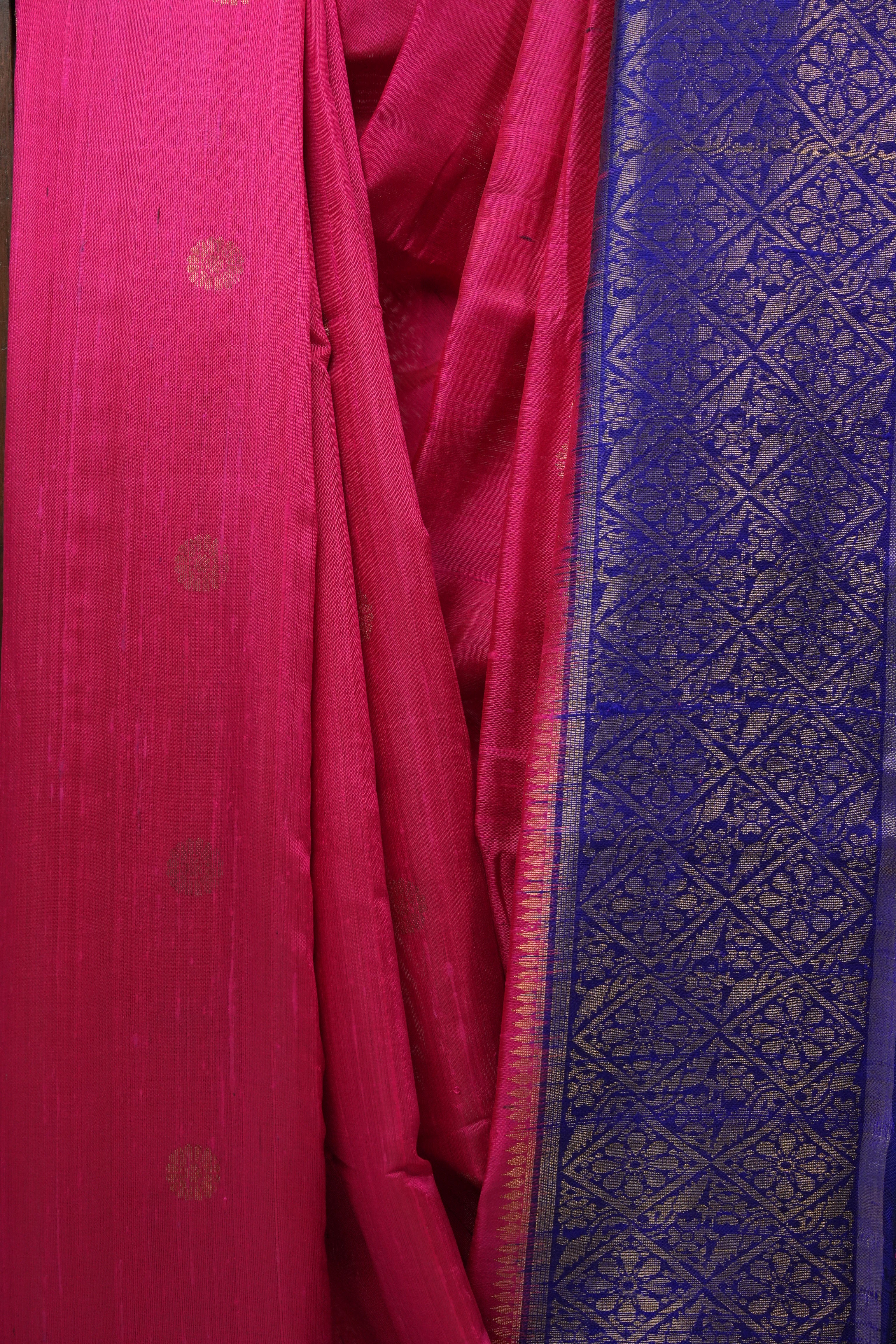 Pink Raw Silk Saree - SRPRSS697