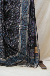 Black HBP Cotton Saree - SRBCS2555