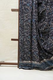 Black HBP Cotton Saree - SRBCS2555