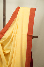 Yellow Bengal Cotton Saree - SRYBCS194