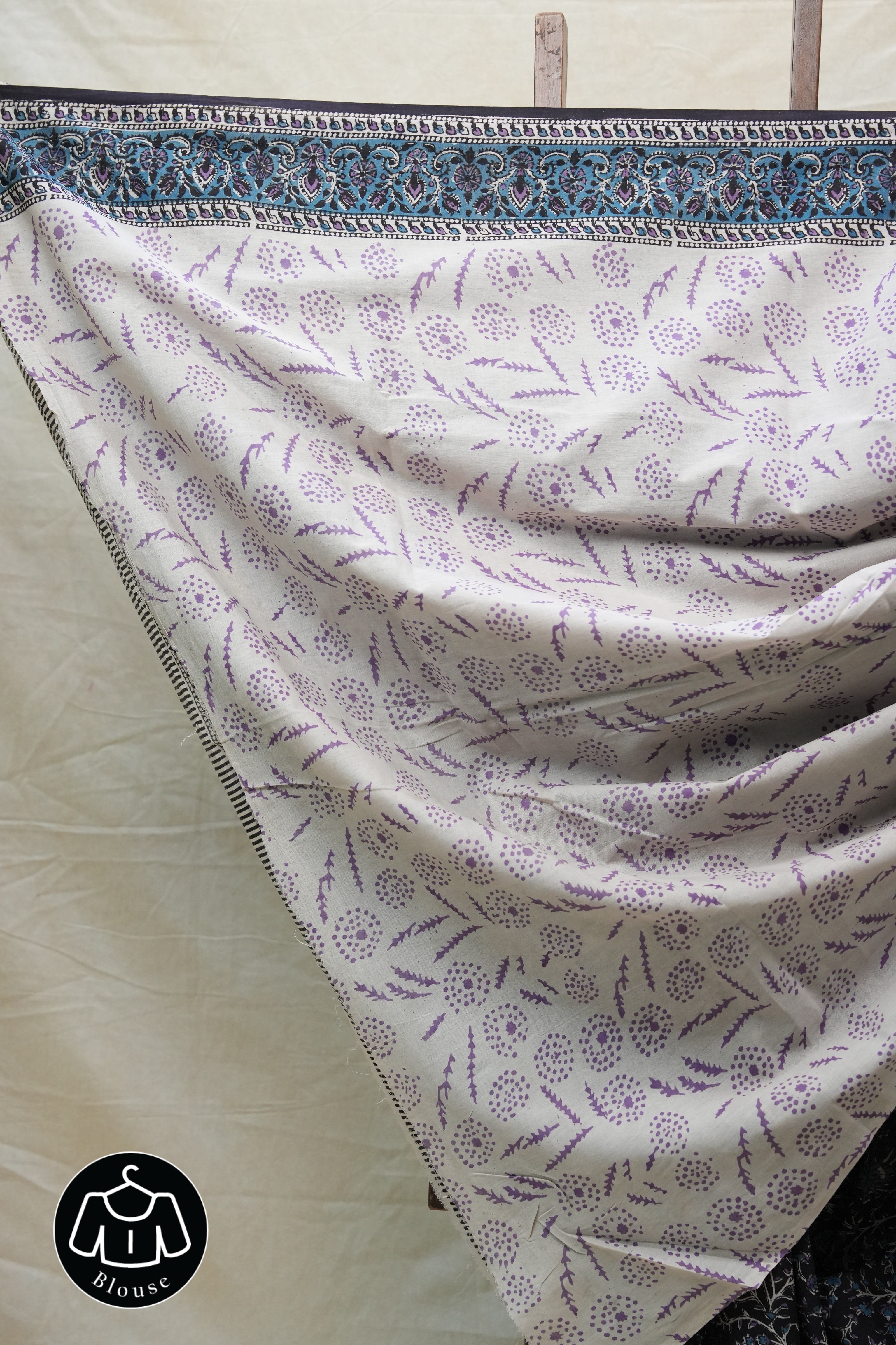 Black HBP Cotton Saree - SRBCS2555