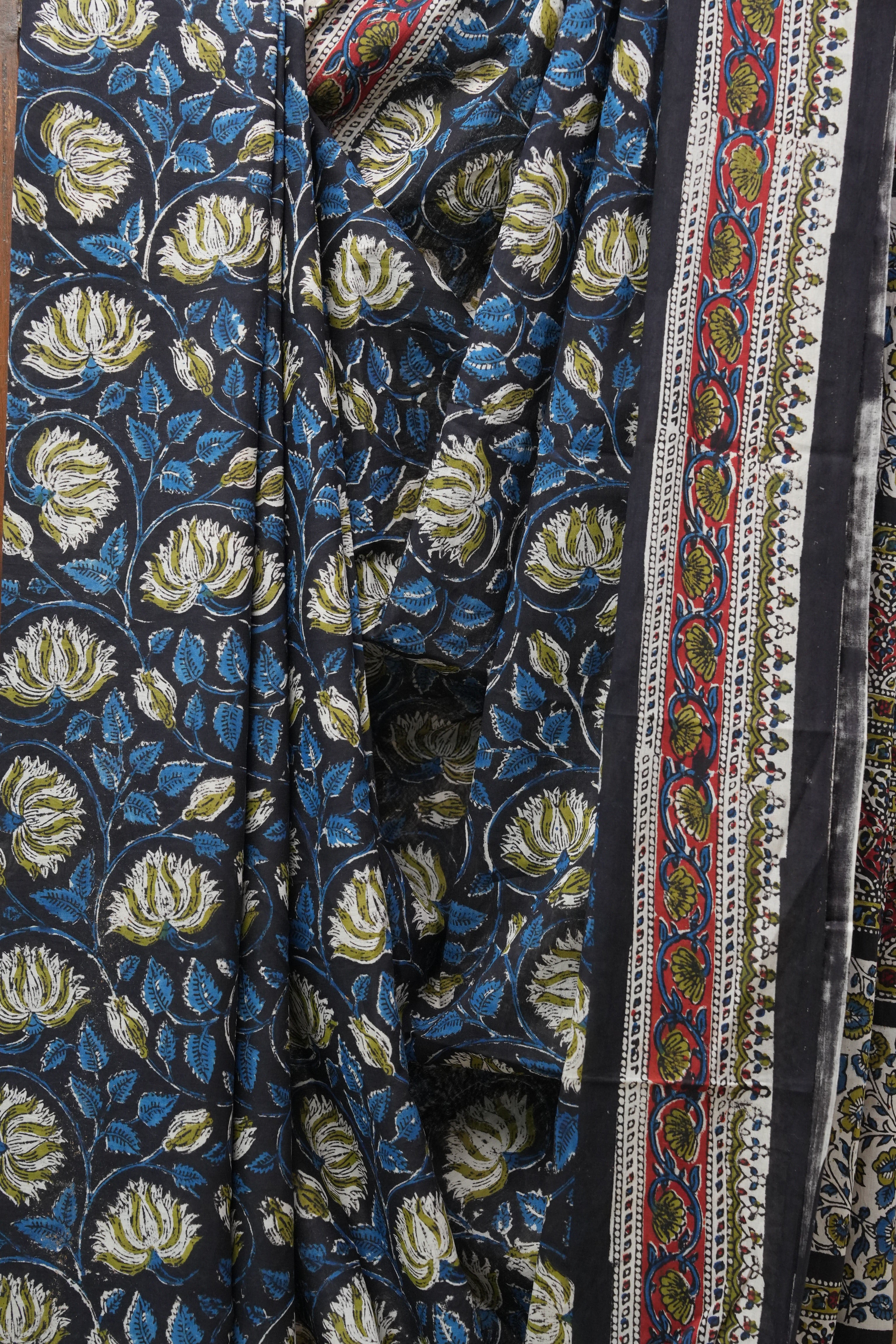 Black HBP Cotton Saree - SRBCS2561