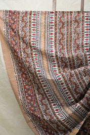 Brown HBP Cotton Saree - SRBCS2556