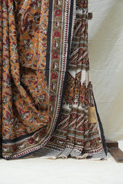 Brown HBP Cotton Saree - SRBCS2557