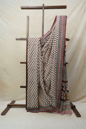 Cream HBP Cotton Saree - SRCCS2569