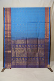 Blue Gadwal Cotton Silk Saree - SRBGCSS156