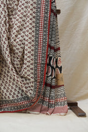 Cream HBP Cotton Saree - SRCCS2569