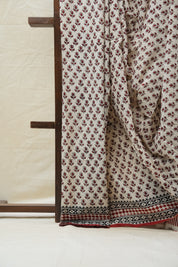 Cream HBP Cotton Saree - SRCCS2569