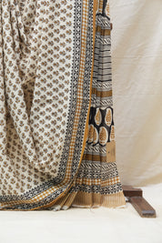 Cream HBP Cotton Saree - SRCCS2567