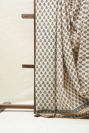 Cream HBP Cotton Saree - SRCCS2567